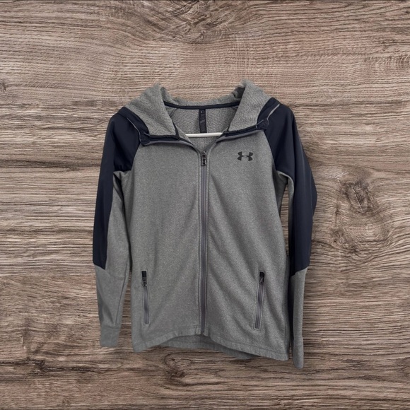 Under Armour Tops - Under Armour Women’s Gray and Navy XS Zip Up Hoodie with Pockets